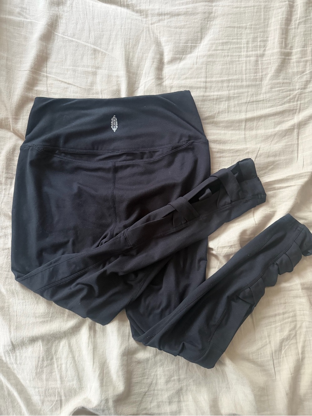 Free People Movement Black Leggings with Side Cutouts